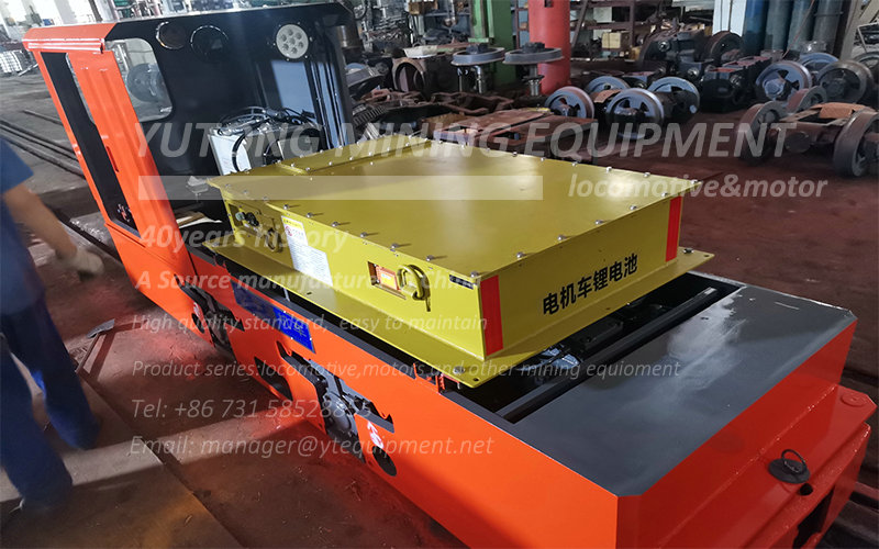 Entrega de locomotora eléctrica de batería de litio para minería de 5 tone